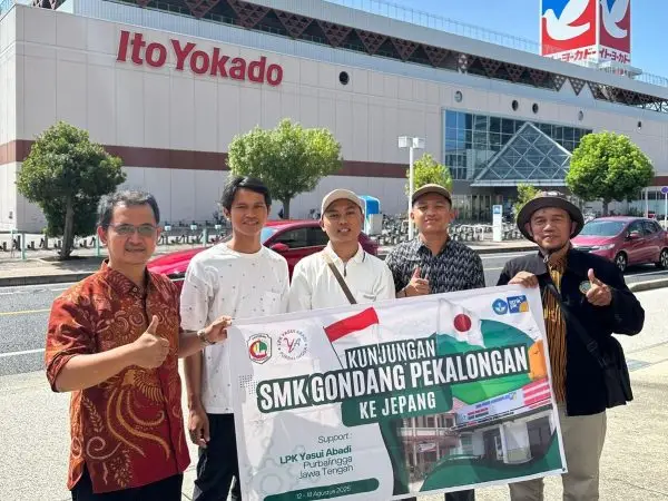 SMK Gondang Pekalongan Mitra Yasui Abadi Laksanakan Tour ke Jepang